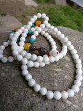White Agate 108 gemstone prayer beads