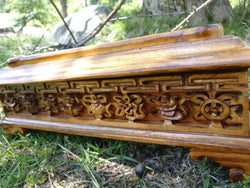 Handcarved incense holder with 8 auspicious symbols of buddhism
