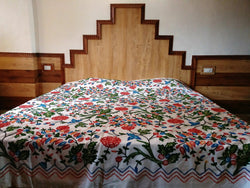 Himalayan crewel design bed spread