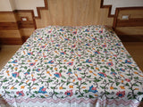 Himalayan crewel design bed spread