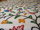Himalayan crewel design bed spread