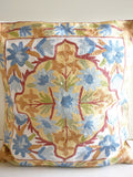 Himalayan silk crewel cushion cover