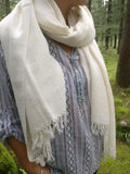 soft White Angora Wool Shawl