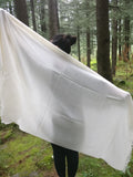 beautiful Angora Wool Shawl white