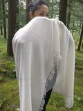 Angora Wool Shawl in white