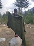 Unisex moss green wool scarf