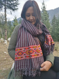 Handwoven wool scarf