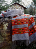 Hand-spun pure wool scarf