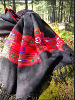 Wool blanket scarf