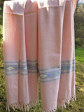 Pure wool baby pink blanket scarf/shawl/wrap/Tribal shawl/scarf